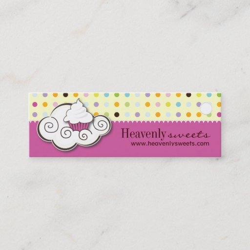 Customizable Bakery and Cupcake Packaging Tags Business Card