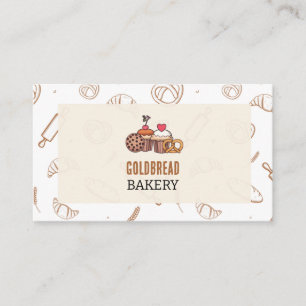 Bakery and Party Gold bread Business Card