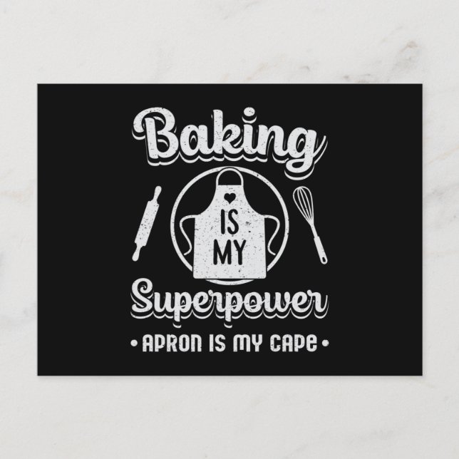 Bakery Bake Baking Baker Superpower Cake Gift Idea Postcard (Front)