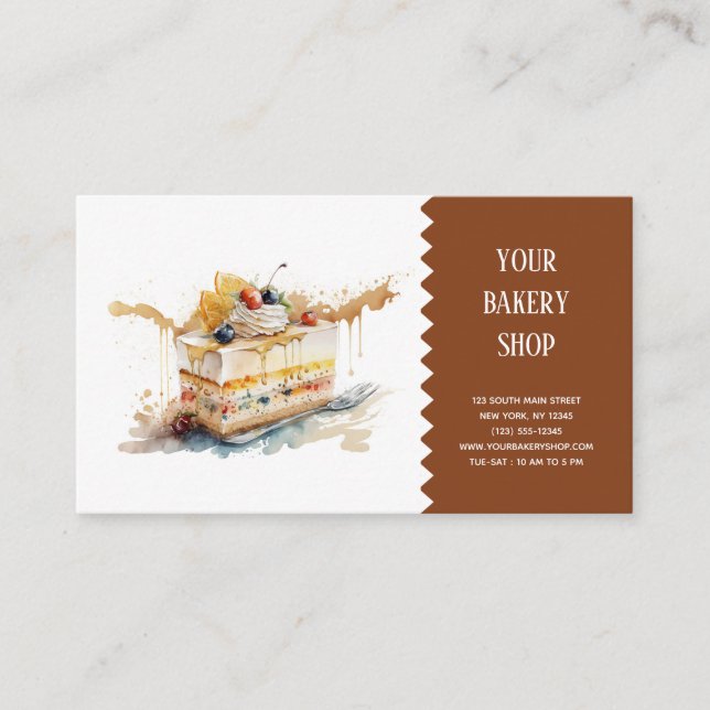 Bakery Bake business card (Front)