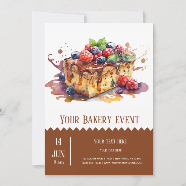 Bakery Bake event Invitation (Front)