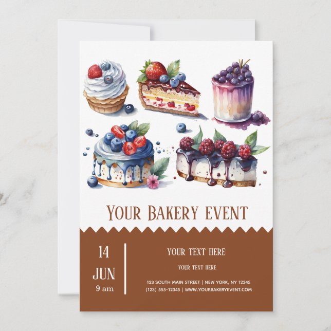 Bakery Bake event Invitation (Front)