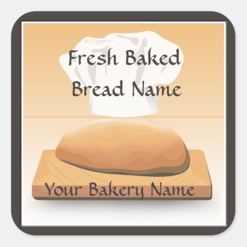 Bakery Baked Bread Label Sticker