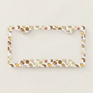 Bakery Baked Goods Croissant Donut Muffin Pastries License Plate Frame