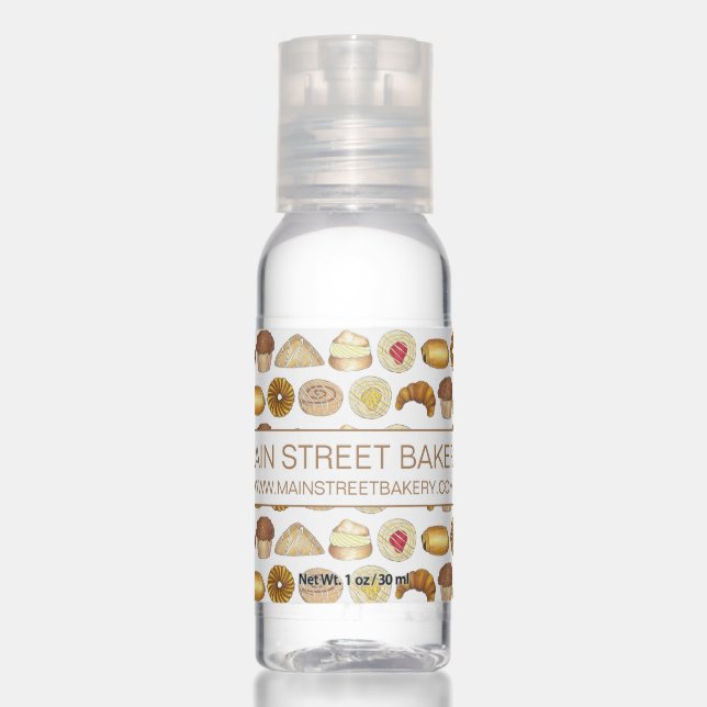 Bakery Baked Goods Pastries Muffin Cookie Donut Hand Sanitizer (Front)