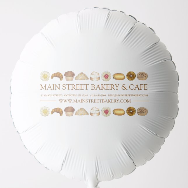 Bakery Baked Goods Pastry Shop Pastries Balloon (Front)