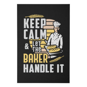 Bakery Baker Bake Keep Calm Baking Gift Idea Faux Canvas Print