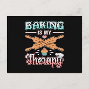 Bakery Baker Bread Bake Cake Therapy Gift Idea Postcard
