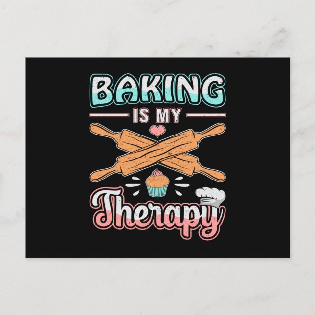 Bakery Baker Bread Bake Cake Therapy Gift Idea Postcard (Front)