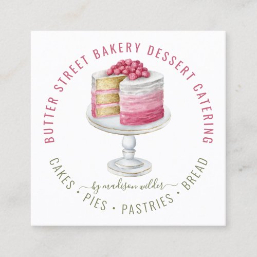 Bakery Baker Dessert Catering Business Card