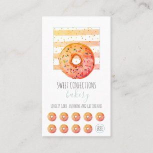 Bakery Baker Donut Pastry Chef Loyalty Card