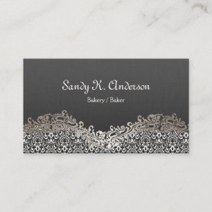 Bakery / Baker - Elegant Damask Lace Business Card