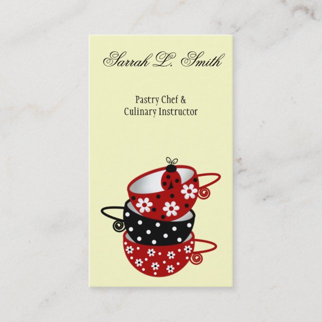 Bakery & Baker Pastry Chef Business Card (Front)