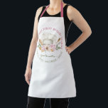 Bakery Baker Pastry Chef Watercolor Baking Utensil Apron<br><div class="desc">An elegant whimsical watercolor bakery pastry chef bakery business with a colored type in the round logo in pinks and greens and a cute composition of bakers tools and utensils surrounded by a floral. Everything a baker needs from whisk to wooden spoon to rolling pin and beaters. Personalize your name...</div>