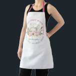 Bakery Baker Pastry Chef Watercolor Baking Utensil Apron<br><div class="desc">An elegant whimsical watercolor bakery pastry chef bakery business with a colored type in the round logo in pinks and greens and a cute composition of bakers tools and utensils surrounded by a floral. Everything a baker needs from whisk to wooden spoon to rolling pin and beaters. Personalize your name...</div>