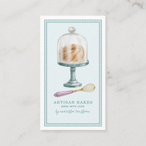 Bakery Baker Pastry Chef Watercolor  Business Card