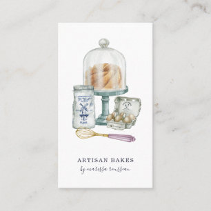 Bakery Baker Pastry Chef Watercolor Business Card