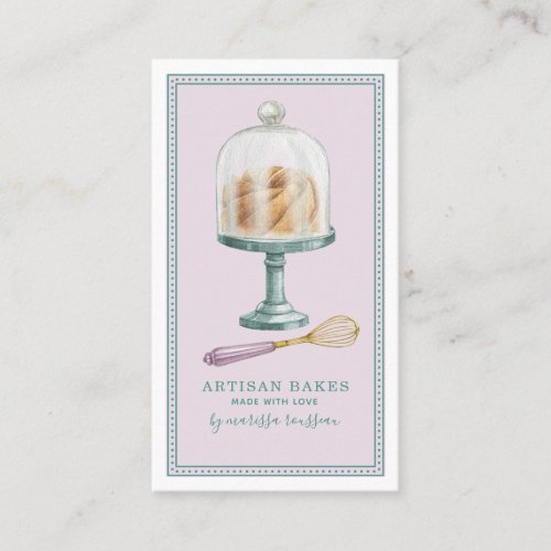 Bakery Baker Pastry Chef Watercolor  Business Card