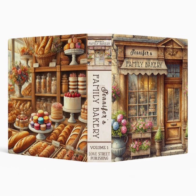 Bakery Bakers Cookbook 3 Ring Binder (Background)