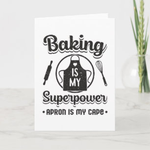 Bakery Baking Baker Superpower Cake Funny Gift Card