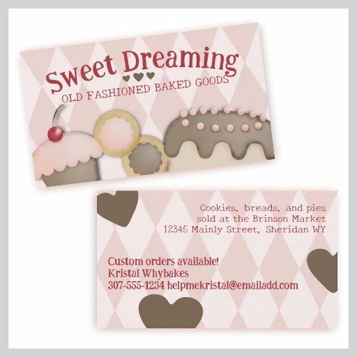 Customizable bakery baking cupcake cookies cake business car... business card