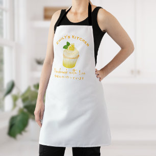 Bakery Baking Cupcake Lemon Citrus Watercolor Apron