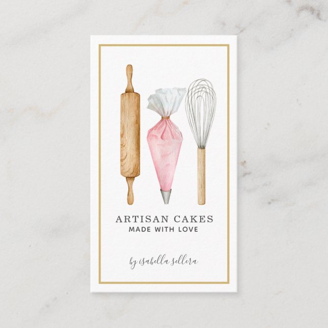 Bakery Baking Utensils  Business Card (Front)