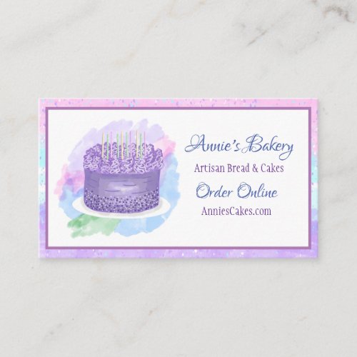 Bakery  Birthday Cake Baking    Business Card