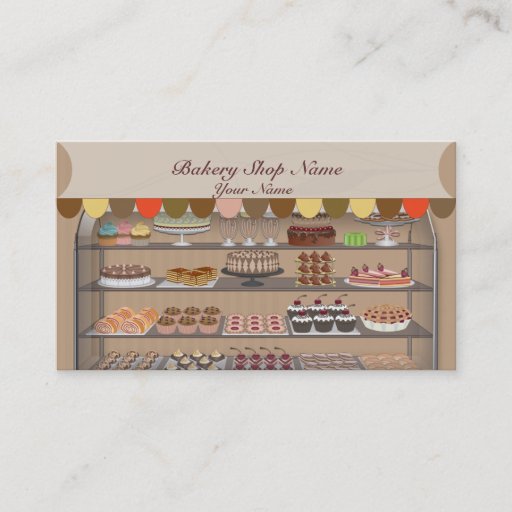 Customizable Bakery Biscuit Shop Business Card