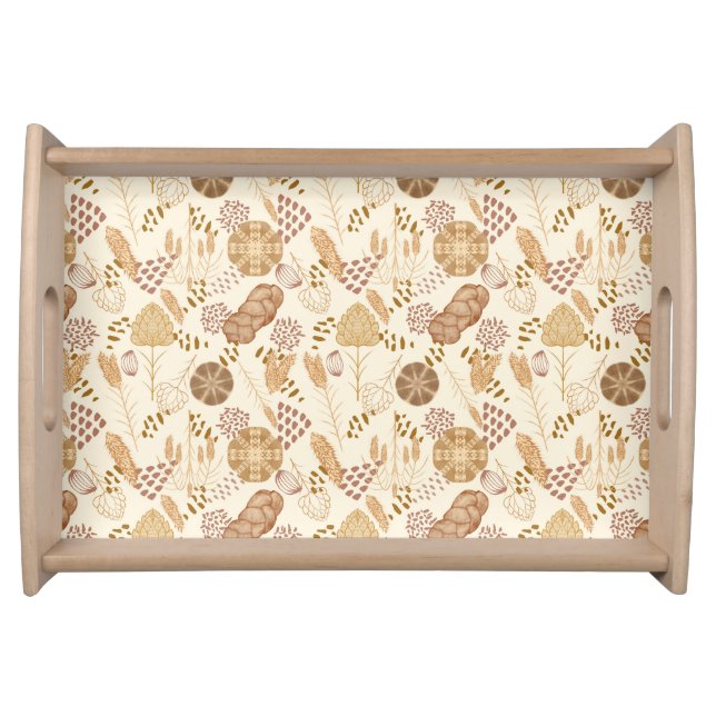 Bakery Bliss: Artisan Bread & Barley, Beige Serving Tray (Front)