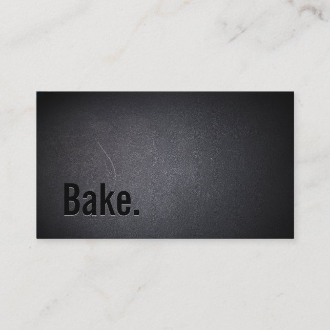 Bakery Bold Text Bake Minimalist Business Card (Front)