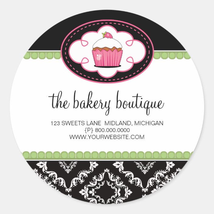 Bakery Boutique Business Stickers | Zazzle.com