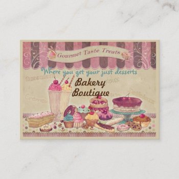 Bakery Boutique Cakes & Patisserie Business Card by Spice at Zazzle