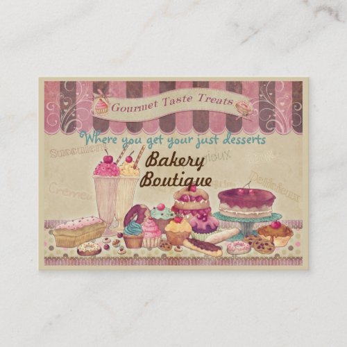 Bakery Boutique Cakes  Patisserie Business Card