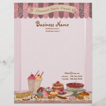 Bakery Boutique Cakes & Patisserie Letterhead by Spice at Zazzle