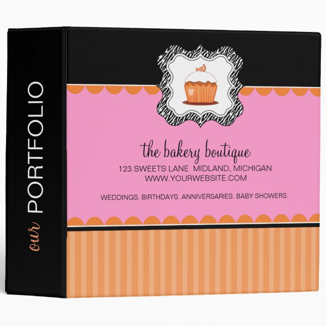 Bakery Boutique Portfolio Binder (Front/Spine)