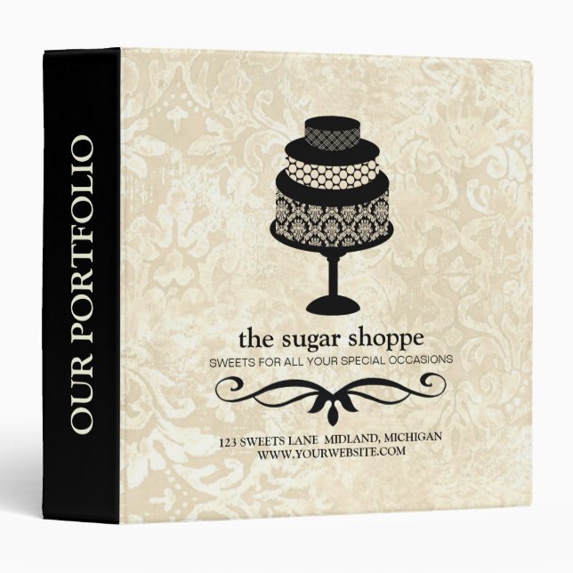 Bakery Boutique Product Portfolio Binder (Front/Spine)