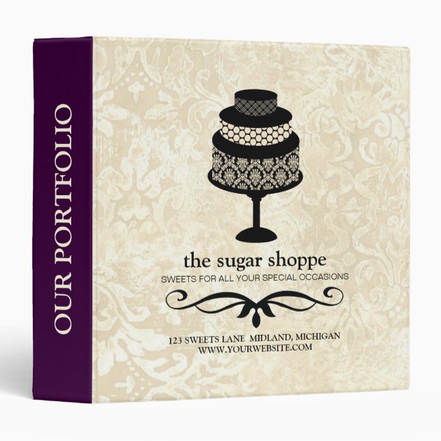 Bakery Boutique Product Portfolio Binder (Purple) (Front/Spine)