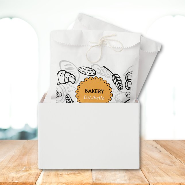Bakery Bread Illustrations Favor Bag (Bakery Bread Illustrations Favor Bag)