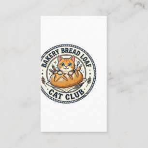 Bakery Bread Loaf Cat Cat Mom Gift Idea - Bakery B Business Card