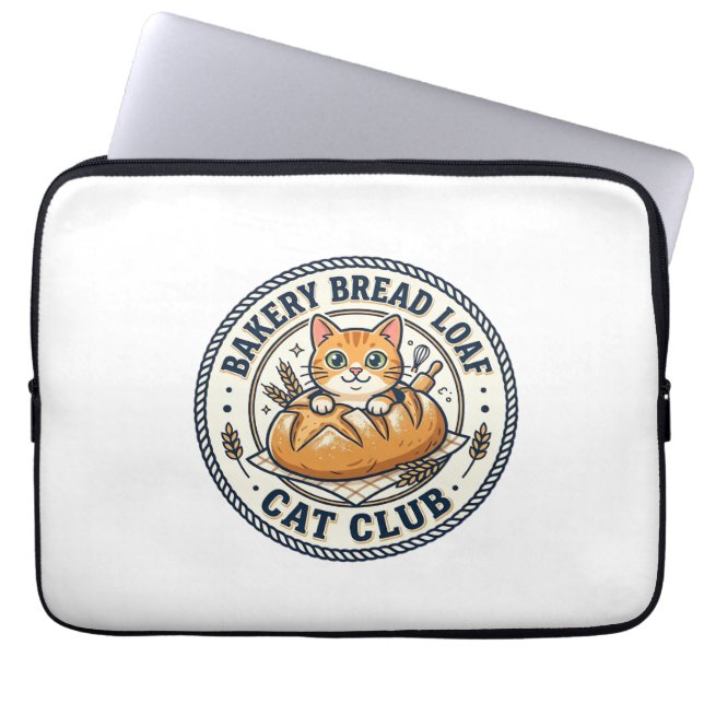 Bakery Bread Loaf Cat Cat Mom Gift Idea - Bakery B Laptop Sleeve (Front)