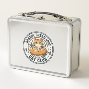 Bakery Bread Loaf Cat Cat Mom Gift Idea - Bakery B Metal Lunch Box