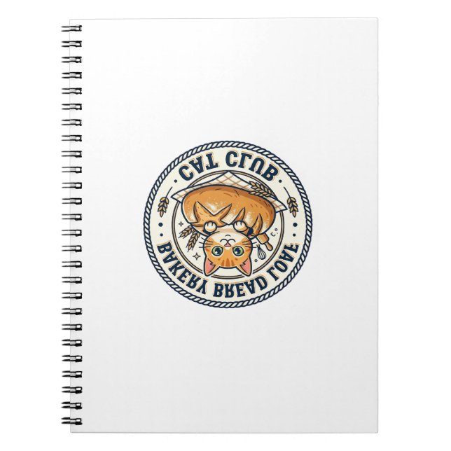 Bakery Bread Loaf Cat Cat Mom Gift Idea - Bakery B Notebook (Front)