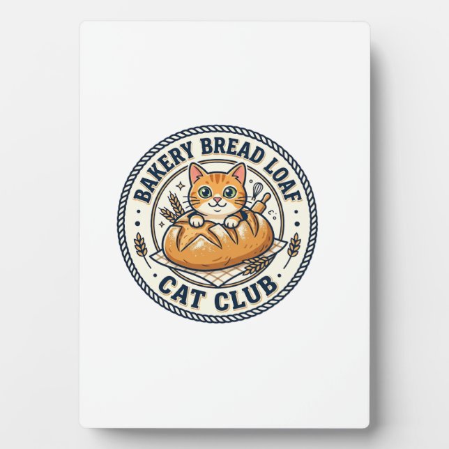 Bakery Bread Loaf Cat Cat Mom Gift Idea - Bakery B Plaque (Front)