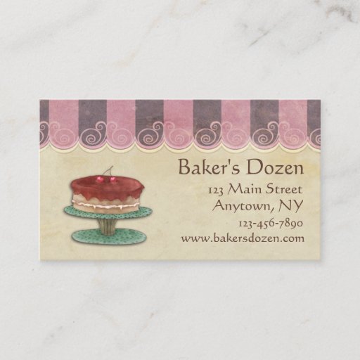 Customizable Bakery Business Card