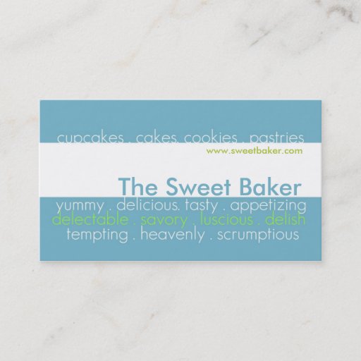 Customizable Bakery Business Cards