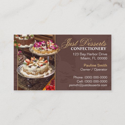 Customizable Bakery Business Card