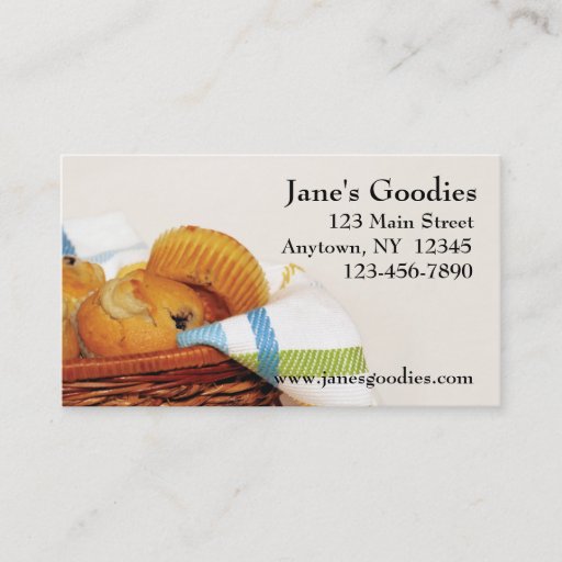 Customizable Bakery Business Card