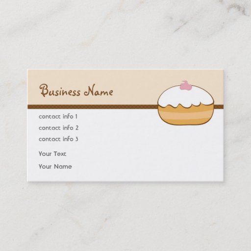 Customizable Bakery Business Card