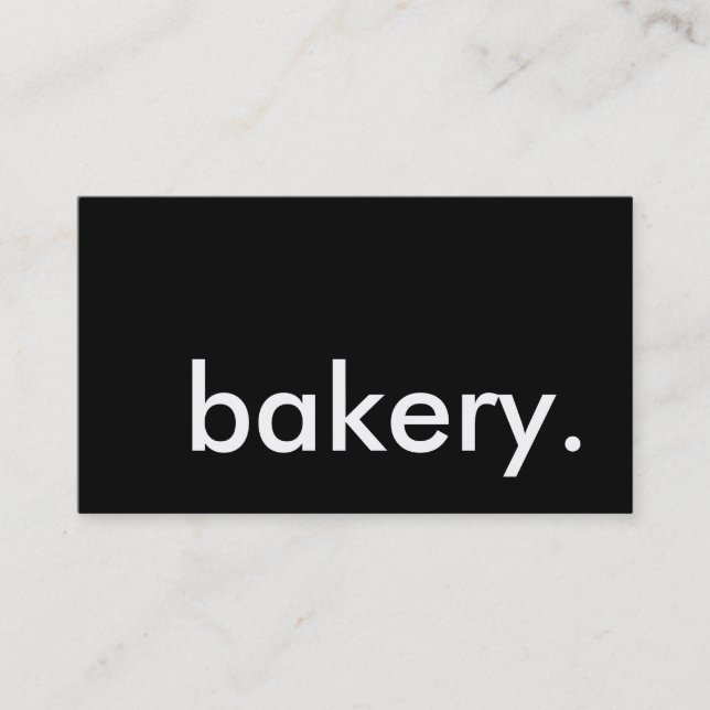 bakery. business card (Front)